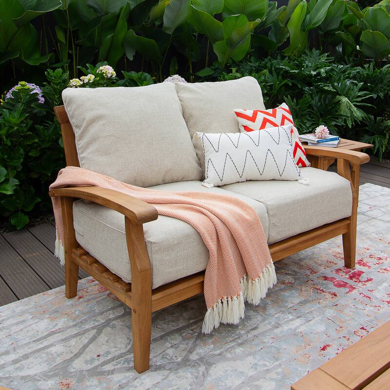 Cambridge Casual Leon 7-piece Teak Patio Conversation Set