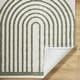 preview thumbnail 15 of 28, Livabliss Scandinavian Fossay Shag Stripe Washable Area Rug