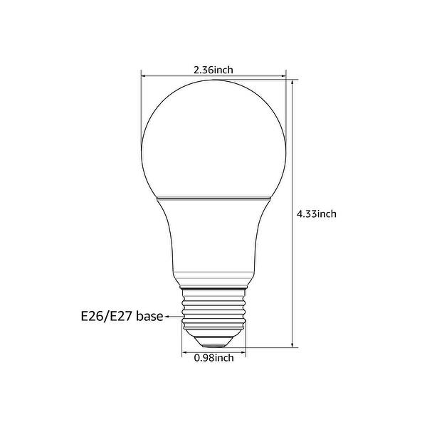 ergens bij betrokken zijn Denemarken stijl 6 PACK 9W A19 LED Light Bulb, E26/E27 Base, UL-listed, 3000K Warm  White/5000K Daylight - Overstock - 13427865
