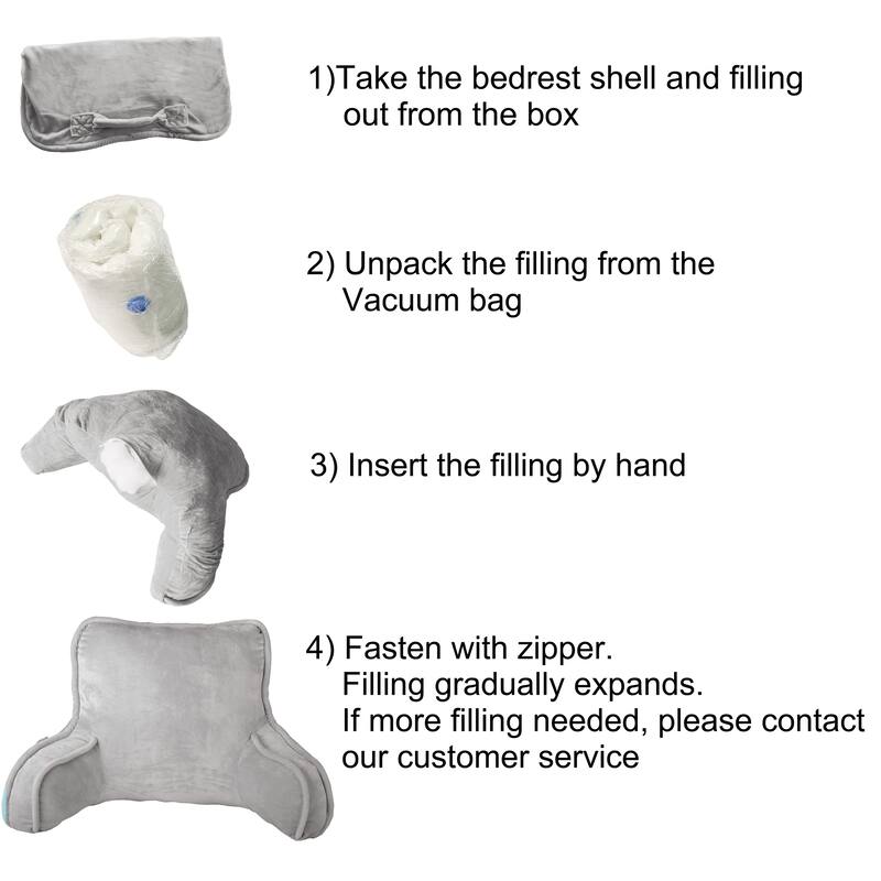 Super soft Lounger Need Assembly Bedrest Reading Pillow