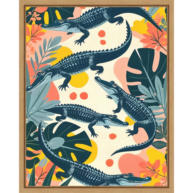 Crocs by Uma Gokhale Framed Canvas Wall Art
