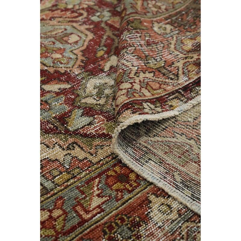 Hand Knotted Oriental 100% Wool Carpet Traditional Floral Red Bakhtiari Area Rug - 11' 0'' X 8' 7''