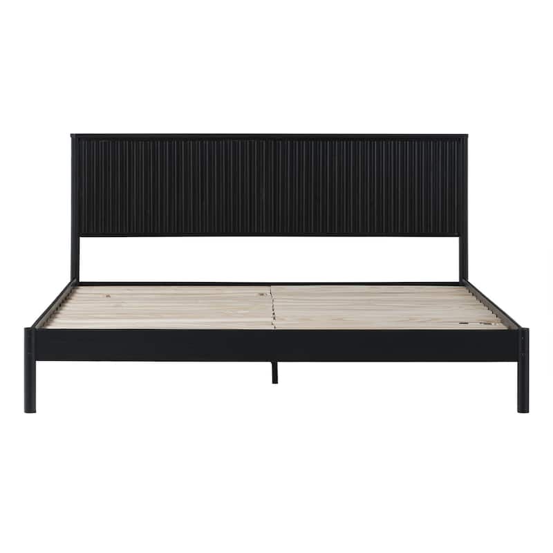 Middlebrook Designs Transitional Solid Wood Reeded King Bed
