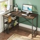 preview thumbnail 75 of 113, Small L Shaped Desk with Storage Shelves Corner Computer Desk