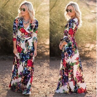 blossom maxi charm romantic boutique floral dress xl