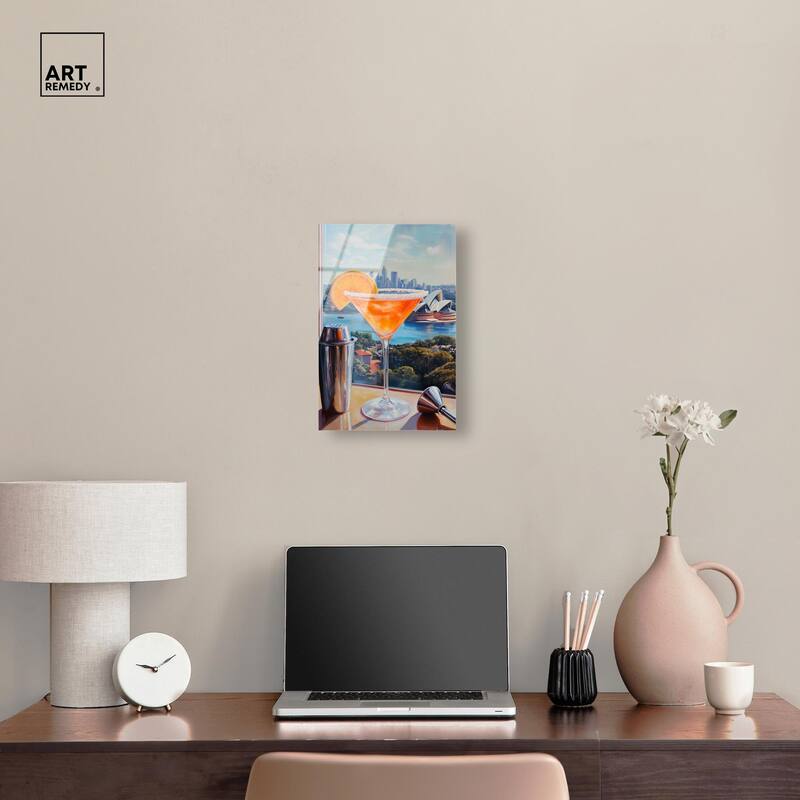 Classy Drink in Australia Acrylic by Art Remedy, Ready to Hang