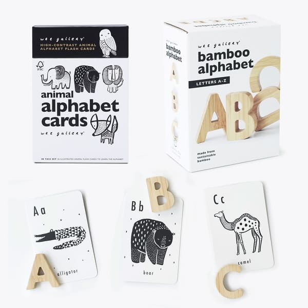 slide 2 of 5, Wee Gallery Alphabet Adventure Bundle - Black