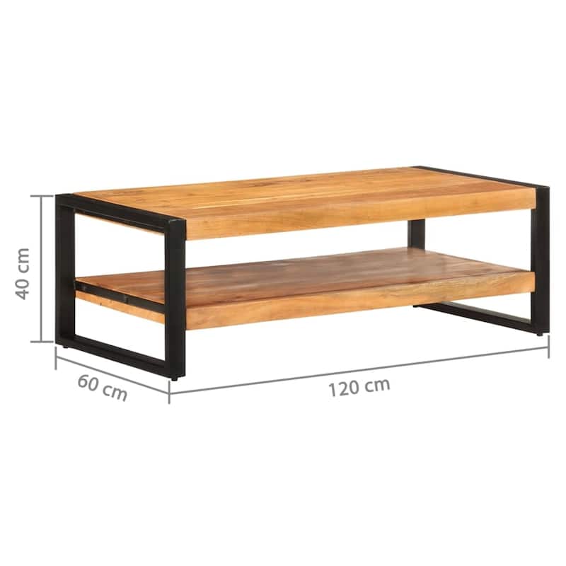 vidaXL Coffee Table End Table Sofa Table Living Room Furniture Solid Wood - 47.2" x 23.6" x 15.7" (L x W x H)