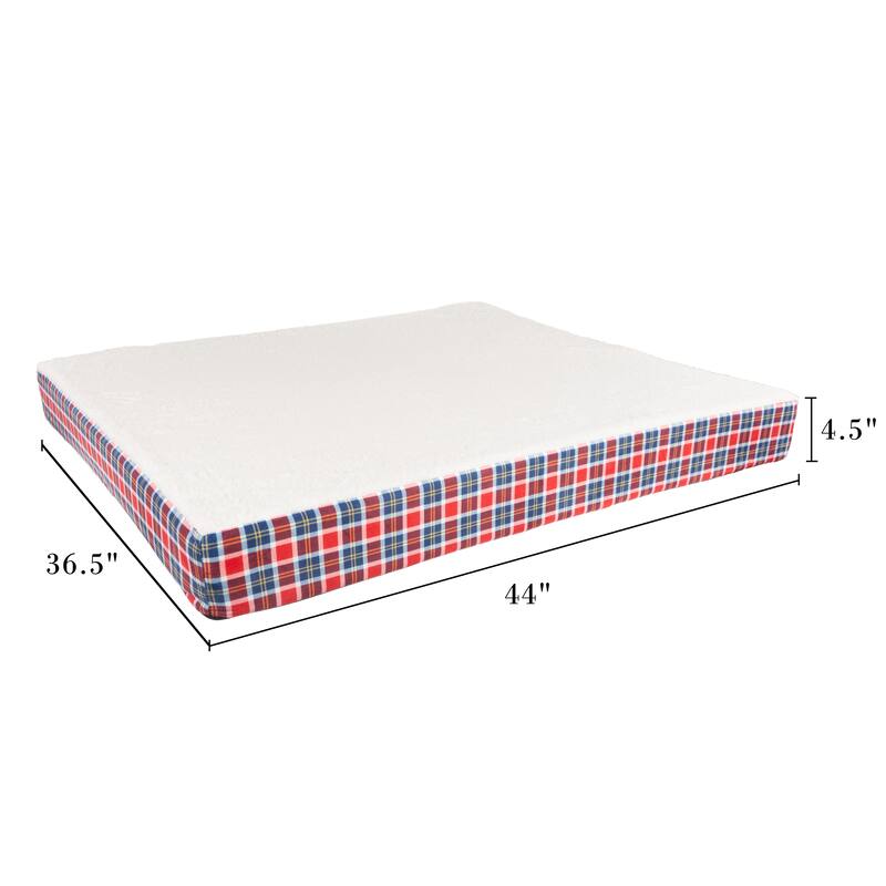 2-Layer Orthopedic Memory Foam Dog Bed with Machine Washable Sherpa Cover