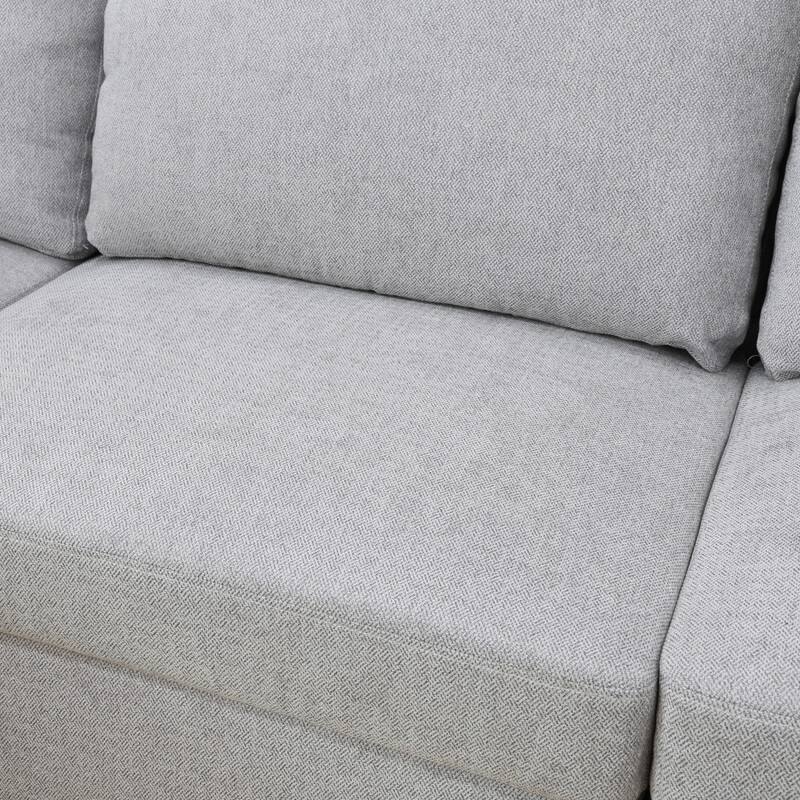 Elegant Modular Sofa Set with Solid Wood Frame and High-Density Foam