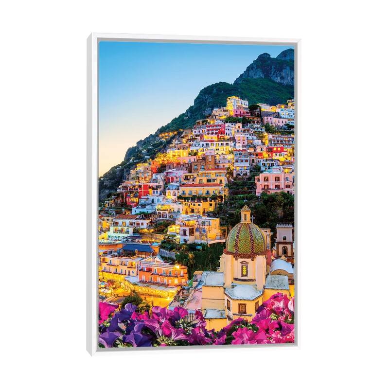 iCanvas "Positano, Church Santa Maria Assunta IV" by Susanne Kremer Framed Canvas Print - White - 48x32