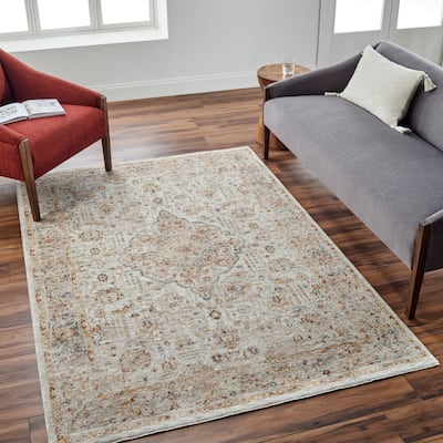 Livabliss Transitional Mona Lisa Medallion Area Rug