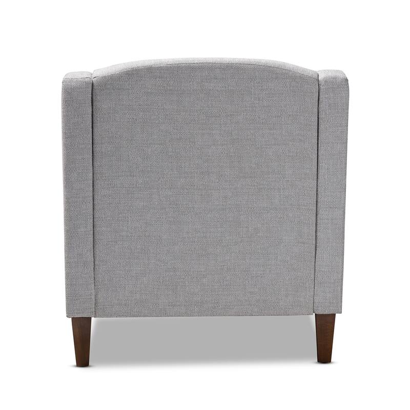 Baxton Studio Leonie Fabric Upholstered Wenge Brown Finished Wood Chaise Lounge