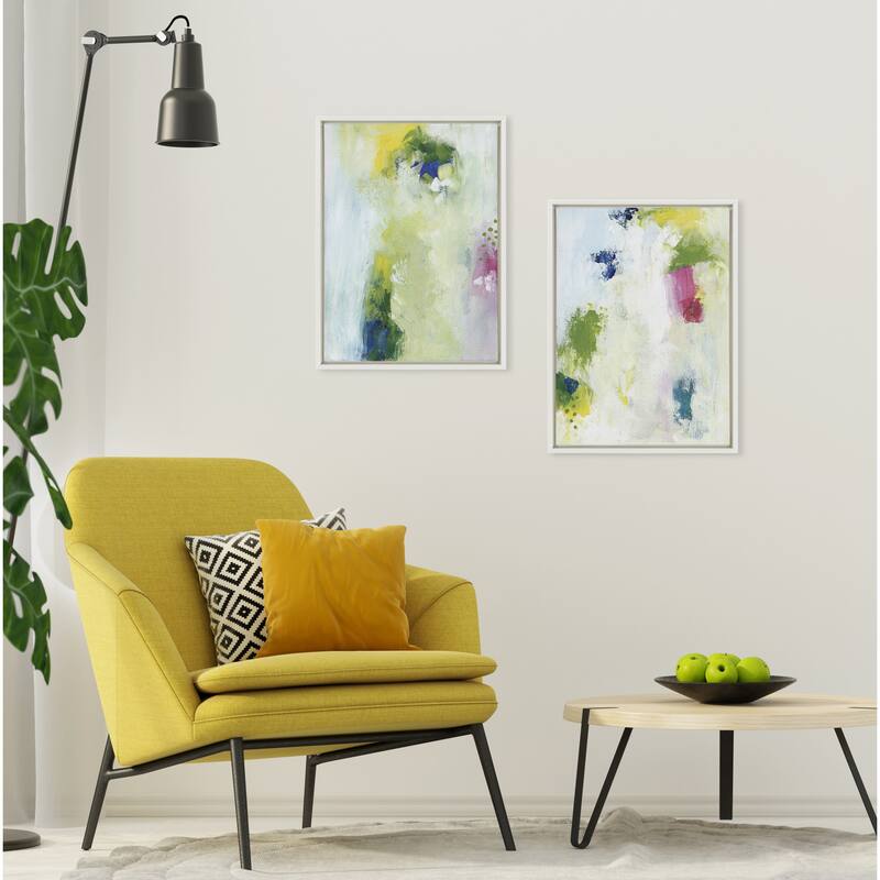 Kate and Laurel Sylvie Dreamy Framed Canvas by Nikita Jariwala