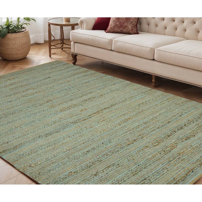 HomeRoots Striped Lodge Rectangle Area Rug - 96.00 in. x 60.00 in.  x 0.20 in.