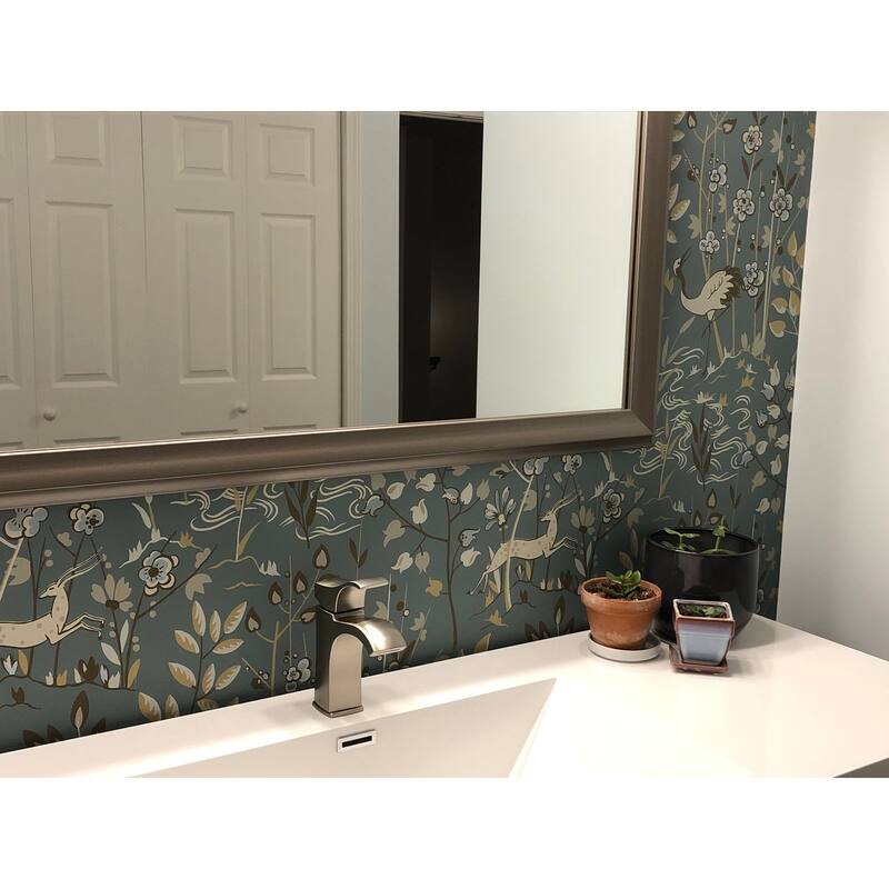 Frame My Mirror Nickel Framed Wall Mirror, Woodford Design