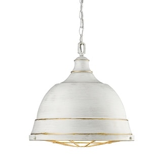 Golden Lighting Bartlett 2-light Pendant in French White