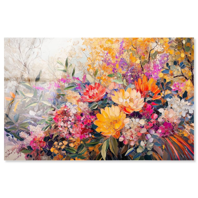 Amber Auras Acrylic by Art Remedy, Ready to Hang - 45" x 30"