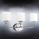 preview thumbnail 5 of 3, Luxury Chrome 3-light Bathroom Vanity by Urban Ambiance - 11-1/8"H x 23-7/8"W x 5-5/8"Dep