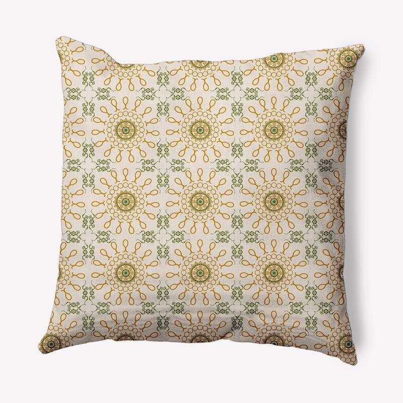 Sun Tile Indoor/Outdoor Throw Pillow - 20" x 20" - Autumn Gold