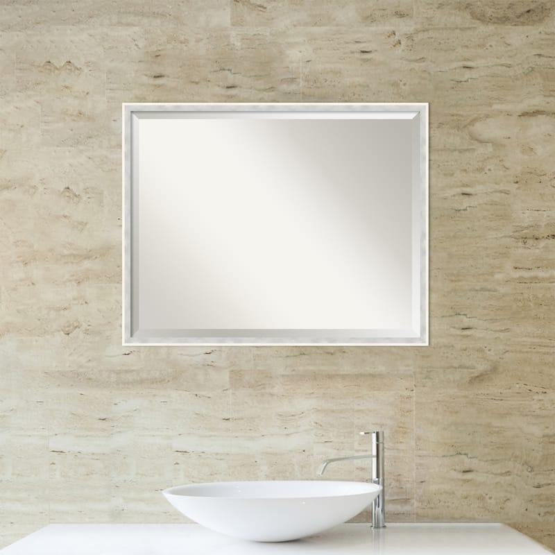 Paige Beveled Wood Framed Bathroom Vanity Wall Mirror