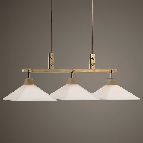 Uttermost Brookdale Industrial 3-Light Linear Chandelier