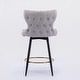 Modern 180° Swivel Bar Stool Chair Leathaire Fabric Bar Chairs with ...