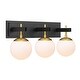 preview thumbnail 6 of 8, Allie 3-Light Bath Black/Satin Brass