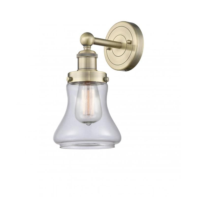 Innovations Lighting 616-1W-10-7 Bellmont Sconce Bellmont 10" Tall - Antique Brass / Clear