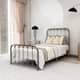 Alazyhome Sturdy Metal Platform Bed Frame - Brown - Twin