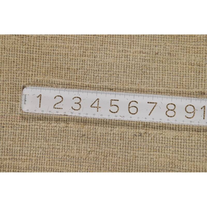 Modern Gabbeh Oriental Rug Handmade Beige Wool Carpet - 4'11"x 6'8"