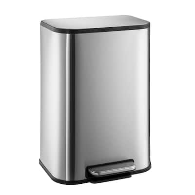 3.2 Gallon Bathroom Trash Can with Lid and Foot Pedal - 12L
