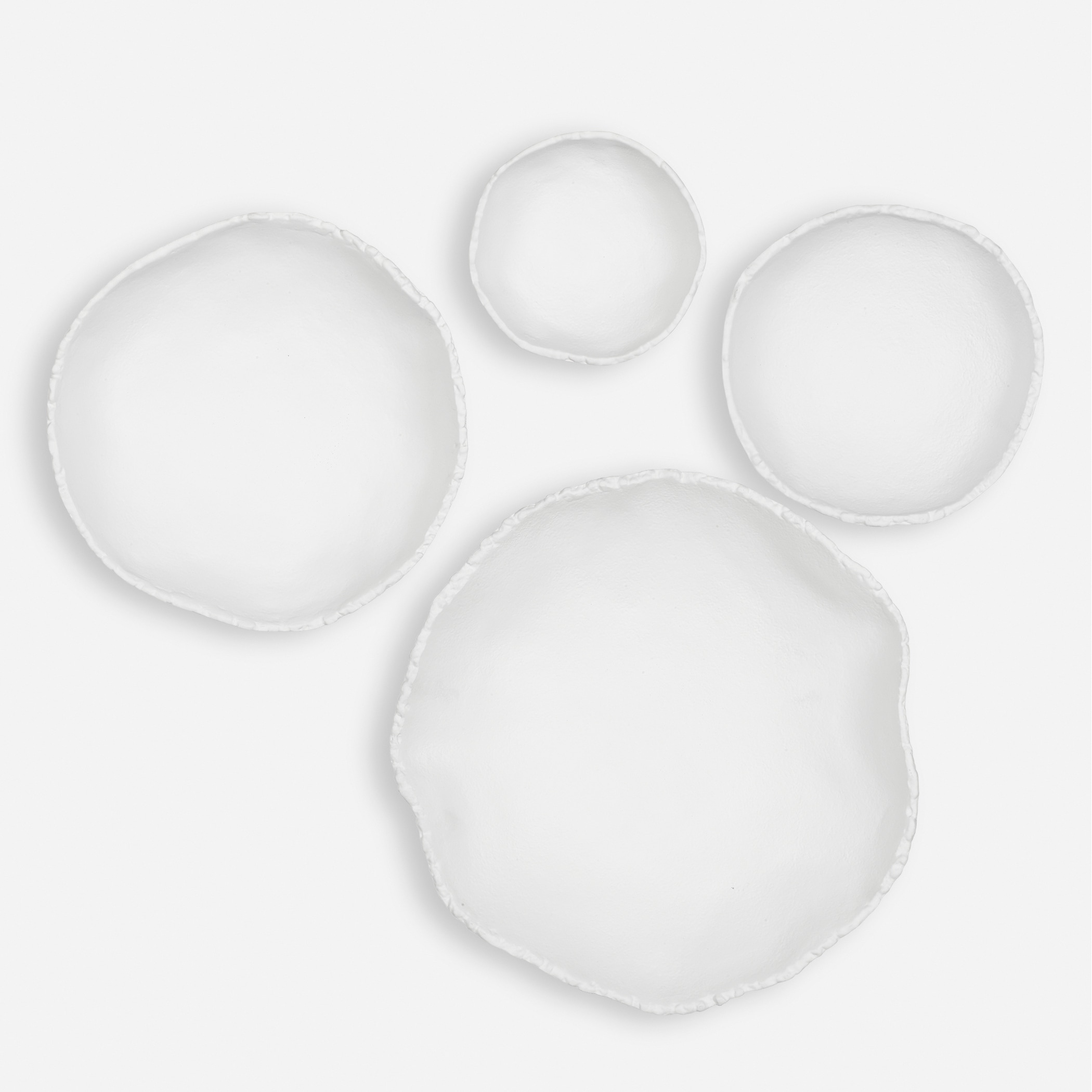 Uttermost Lucky Coins White Metal Wall Bowls (Set of 4)