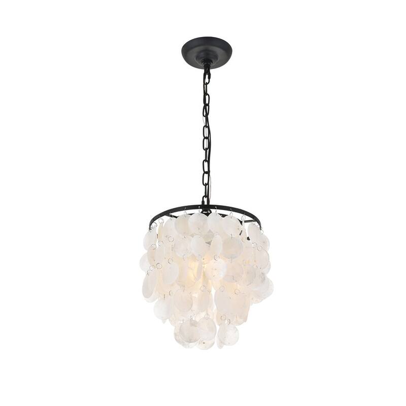 Selene Shell/ Brass 1-light Pendant