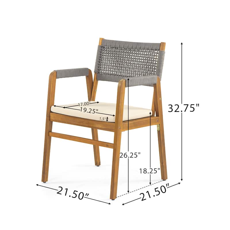 Joueyf Outdoor 3-piece acacia wood Dining Set by Christopher Knight Home