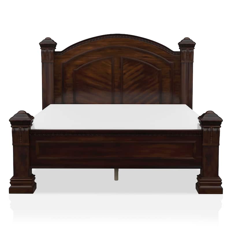 Tay Transitional Cherry Wood 3-Piece Poster Bedroom Set by Furniture of America