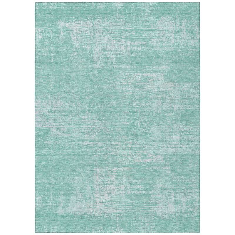 Machine Washable Indoor/ Outdoor Chantille Abstract Solid Rug