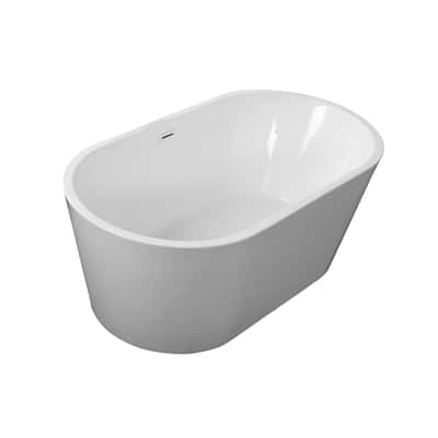 Modern 60" Acrylic Freestanding Bathtub Stand Alone Soaking Tub