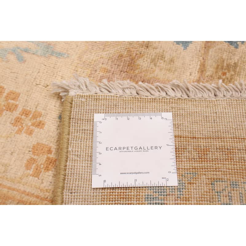 ECARPETGALLERY Hand-knotted Peshawar Oushak Beige Wool Rug - 8'10 x 11'8