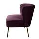 HULALA HOME Monica Modern Velvet Tufted Loveseat with Metal Legs