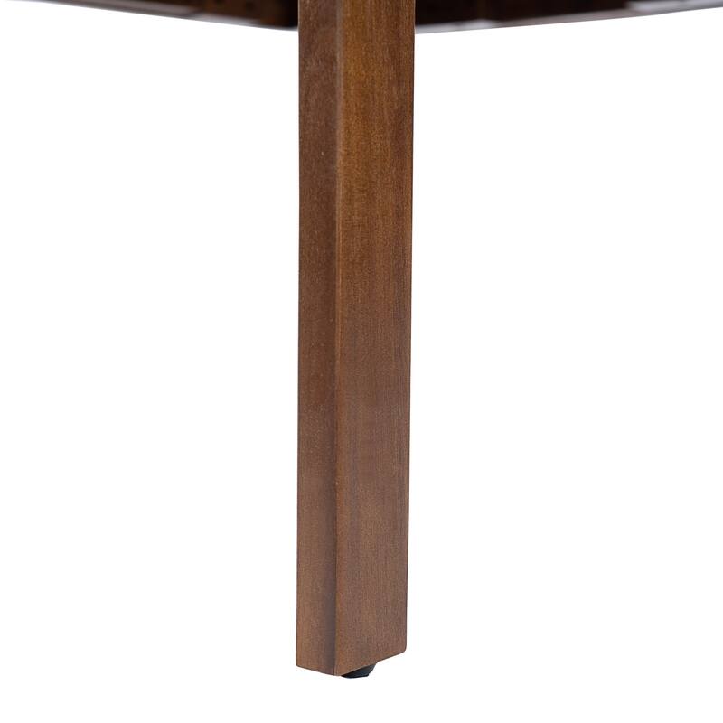 Christopher Knight Home - 5-Piece Outdoor Acacia Wood Dining Set with Sculpted Back Chairs & Slat Round Table