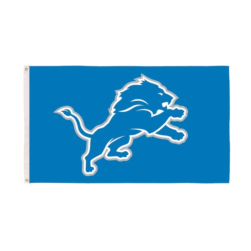 Detroit Lions Single Sided Flag w/ 2 Grommets, 3'x5'