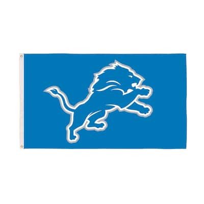 Detroit Lions Single Sided Flag w/ 2 Grommets, 3'x5'
