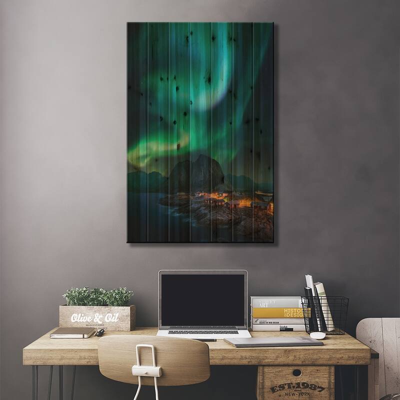 Rise Up Print On Wood by Carlos F. Turienzo - Multi-Color
