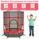 preview thumbnail 6 of 15, 55 Inch Kids Recreational Trampoline Bouncing Jumping Mat with Enclosure Net - 65" x 65" x 65" (L x W x H)