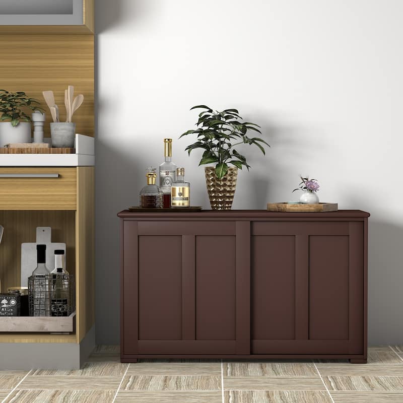 Copper Grove Okhangaron Wooden Storage Cabinet with Sliding Doors - N/A