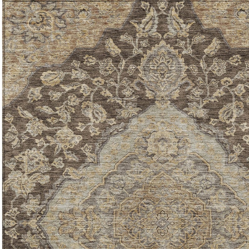 HomeRoots Oriental Traditional Rectangle Outdoor Rug