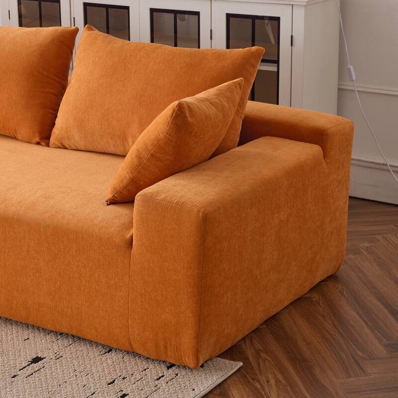 107.9" Chenille Extra-Deep Modular Sectional Sofa