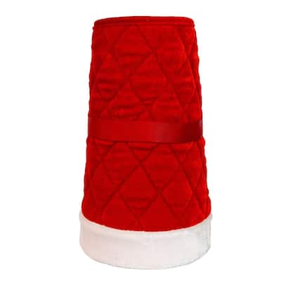 Kurt Adler 12 by 28-Inch Quilted Red Velvet Tree Collar