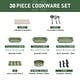 preview thumbnail 12 of 26, 30-Piece Kitchen Granite Cookware and Bakeware Set, Cooking Pans Set Non-Stick Pots and Pans Set